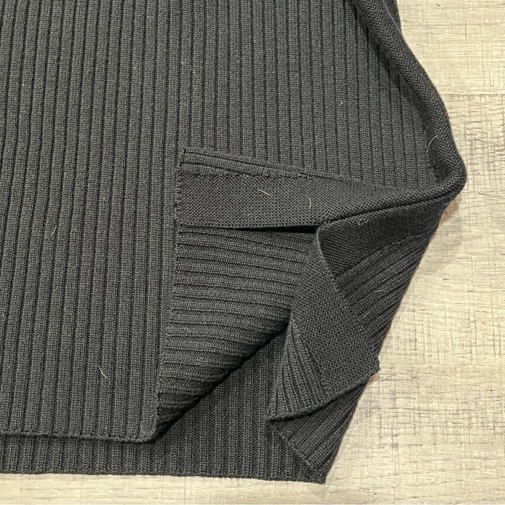 Eileen Fisher Black Merino Turtleneck Top in Regenerative Wool Size Medium - Picture 10 of 10